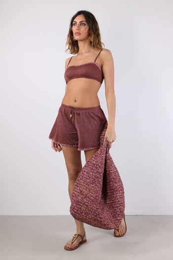 Short Lurex Impunture Amaranto - 5