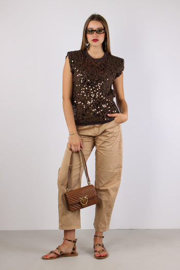 Canotta Paillettes Moro - 5