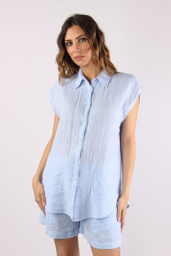 Camicia Smanicata Bottini Retr Azzurro - 2