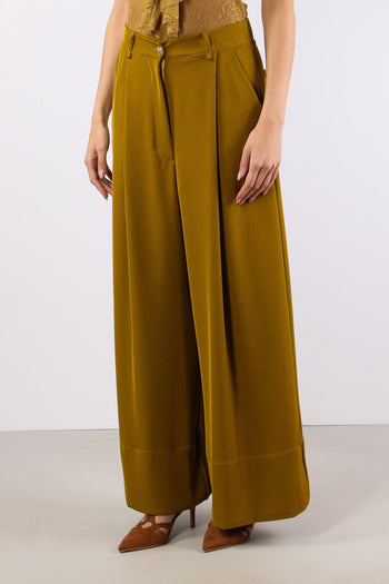 Pantalone Palazzo Fluido Olio - 3