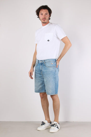 Bermuda Denim Tela Ferma Denim Chiaro - 3