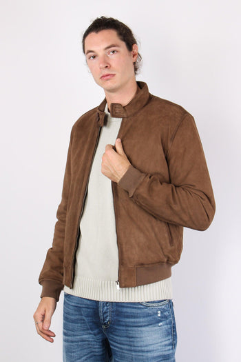 Giubbotto Bomber Scamosciato Brownish - 6