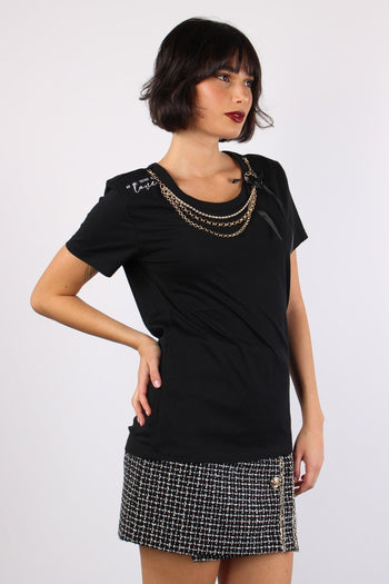 Annachiara T-shirt Collana Black - 5