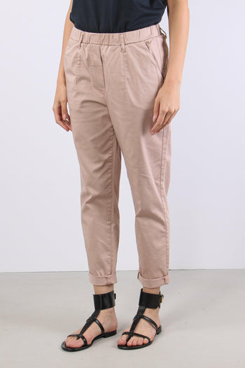 Chino Elastico Rasatello Rosa - 3