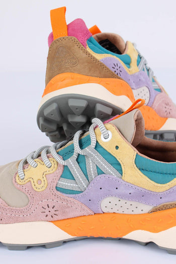 Sneakers Yamano Suede Nylon Pink/petrol - 4