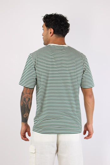 T-shirt Righe Verde/bianco - 4
