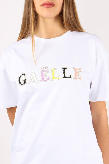 T-shirt Logo Multicolor Bianco - 5