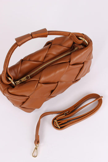 Pochette Intreccio Vera Pelle Cuoio - 7