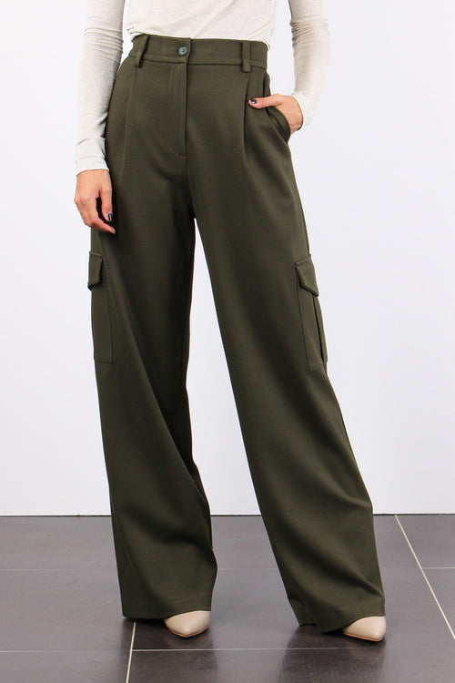 Pantalone Cargo Twill Militare - 2