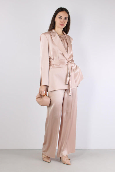Limoncello Pantalone Satin Rosa Mogano
