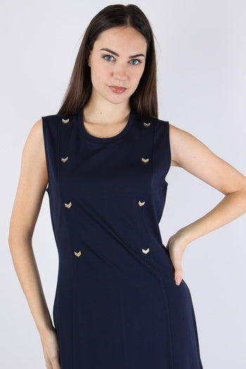 Abito Jersey Smanicato Night Blu - 7