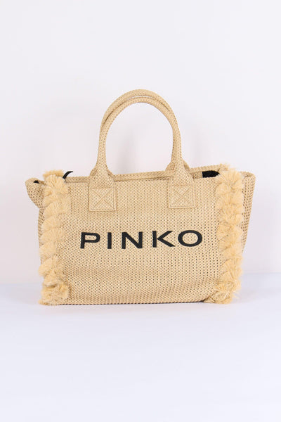 Shopping Beach Rafia Paglia/nero