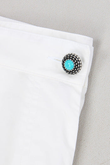 Canelli Pantalone Popeline Bianco - 8