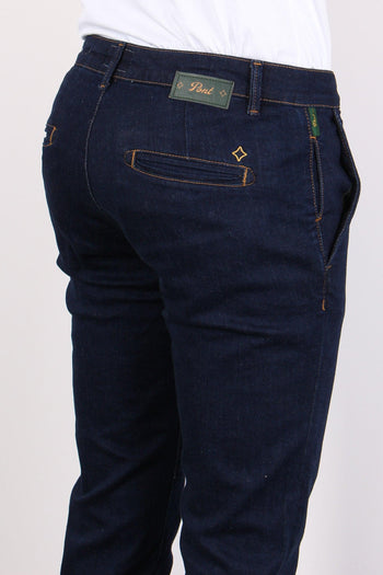 Denim Chino Slim Denim Scuro - 7