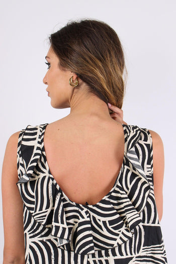 Abito Cotone Rouges Dietro Nero/bianco - 6