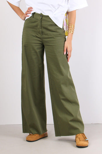 Pantalone Cotone Gamba Larga Militare - 2
