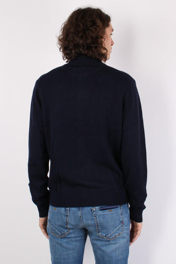 Maglia Lana Full Zip Navy Blue - 3