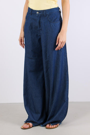 Pantalone Palazzo Chambray Denim - 3