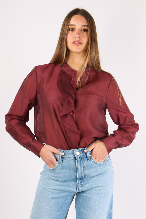 Camicia Mussola Rouge Bordeaux