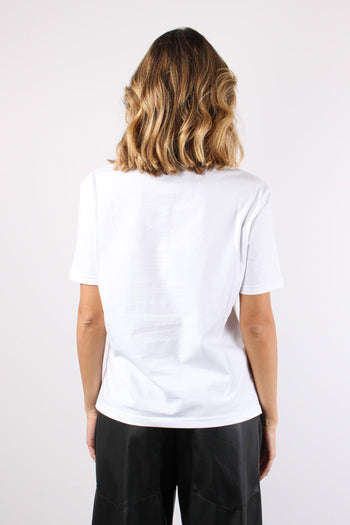 T-shirt Ricamo No Vabbe Io Sc Bianco - 4