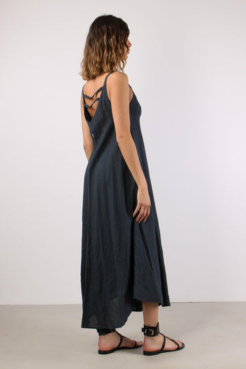 Abito Lungo Lino Blue - 6