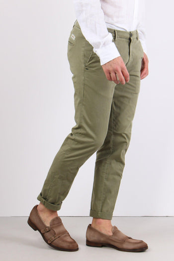 Pantalone Chino Extra Slim Militare - 5