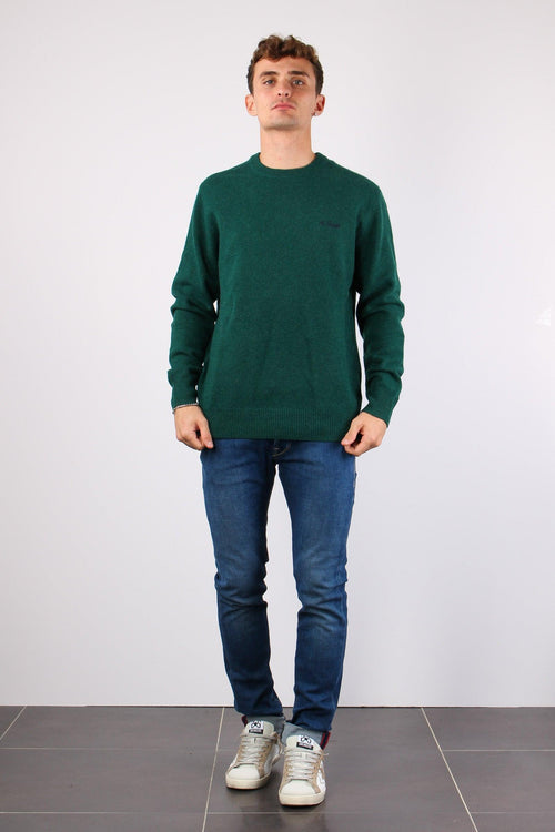 Maglia Girocollo Lana British Green - 2