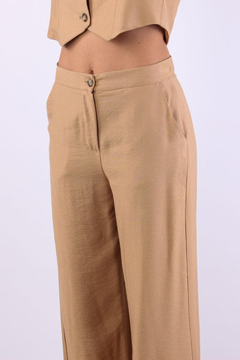 Pantalone Palazzo Misto Viscos Terra - 7
