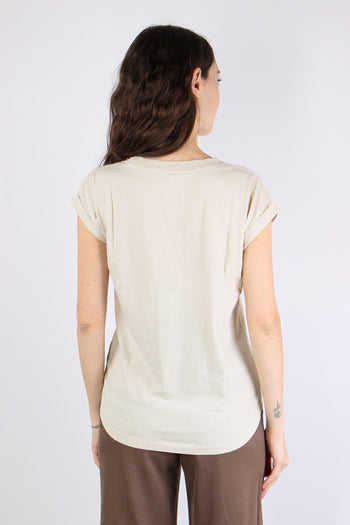 T-shirt Basica Cotone Crystal Grey - 5