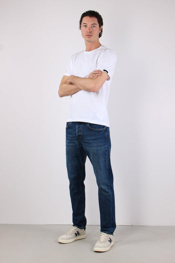 T-shirt Basica Logo Manica Bianco - 5