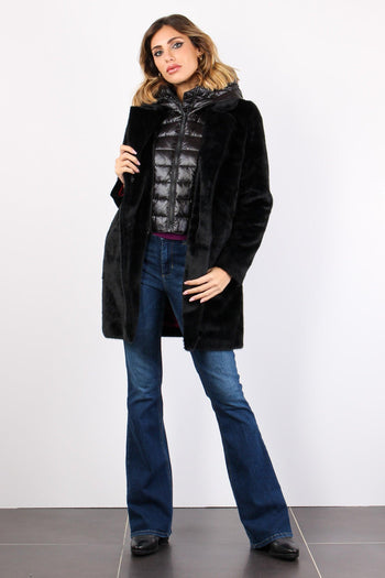 Cappotto Ecopelliccia Piuma Black - 4