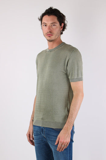 T-shirt Girocollo Basica Green Fade - 3