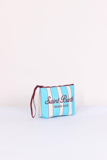 Aline Pochette Righe Azzurro - 5