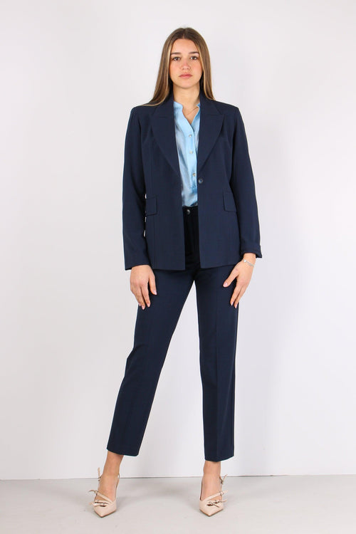 Pantalone Chino Elastico Dietr Blu