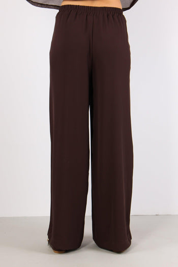 Pantalone Palazzo Fluido Moro - 4