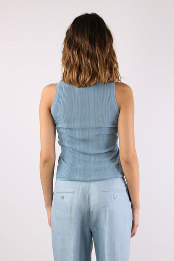 Cose Top Smanicato Azzurro - 4