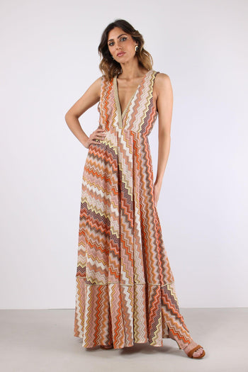 Abito Lungo Jacquard Terra - 2