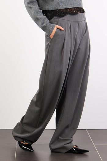 Patre Pantalone Fluido Grigio Excalibur - 5