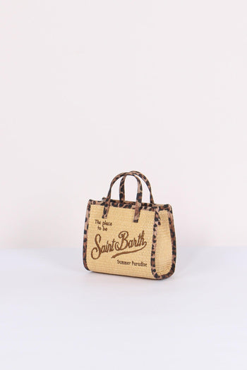 Vivian Mini Paglia Profilo Contrasto Beige/leopard - 2