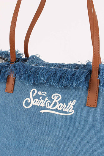 City Bag Frange Denim - 5