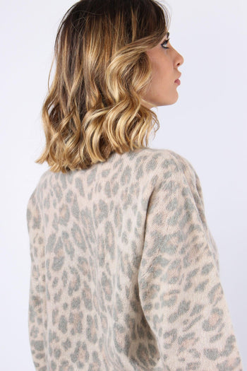 Maglia Misto Alpaca Stampa Leo Leopard - 5