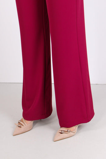 Pantalone Gamba Dritta Fluido Sangria - 5