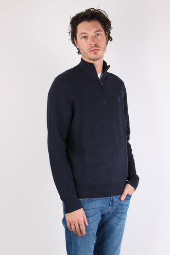 Maglia Mezza Zip Nido Dape Navy - 7