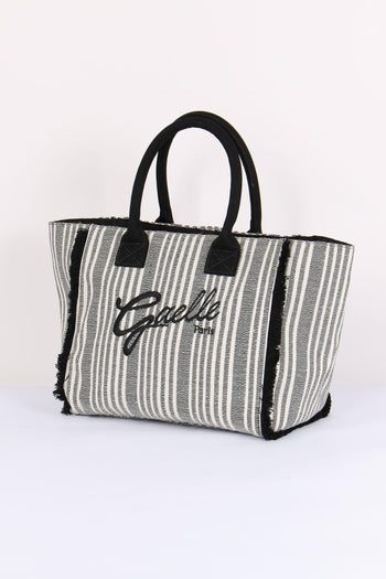 Maxi Tote Frange Riga Nero - 2