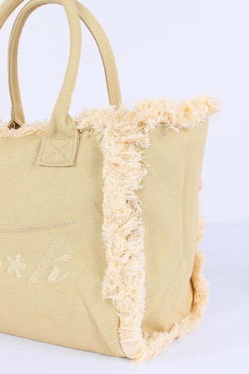 Shopping Canvas Logo Beige - 4