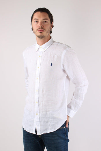 Camicia Lino Slim Fit White - 3