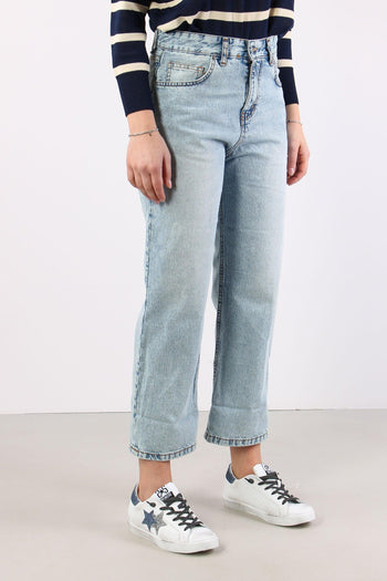 Denim Regular Risvolto Marmori Denim Chiaro - 7