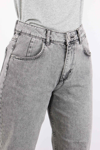 Denim Carrot Fit Denim Grigio - 6