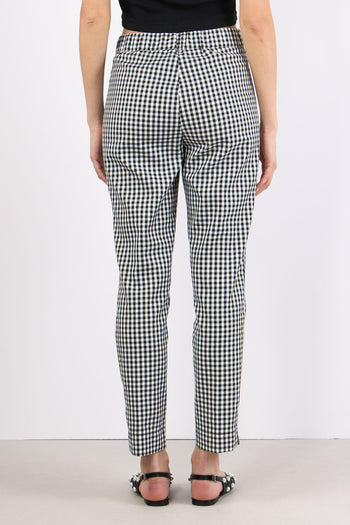 Pantalone Sigaretta Vichy Bianco/nero - 4