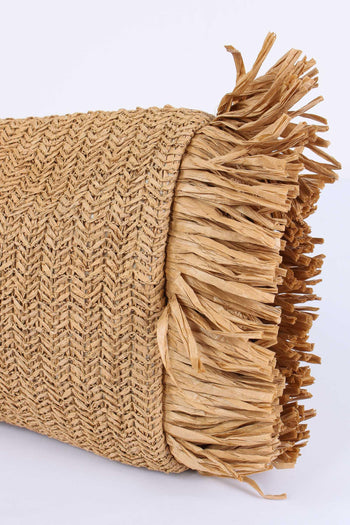 Pochetta Paglia Frange Beige - 6